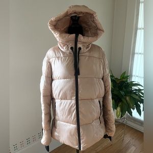 Sam Edelman Hooded Funnel Collar Puffer Eco Polyfill Coat - Size Large